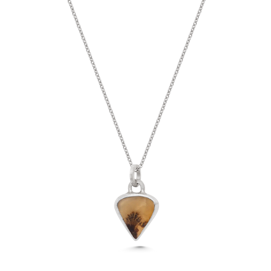 Dendritic Agate Silver Necklace ii