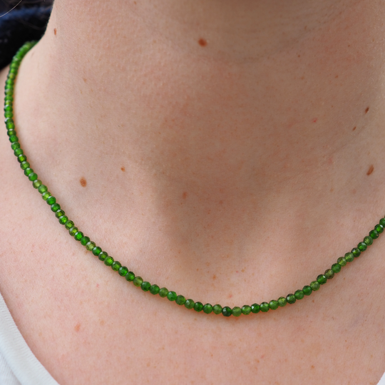 Chrome Diopside Orbit Bead Necklace