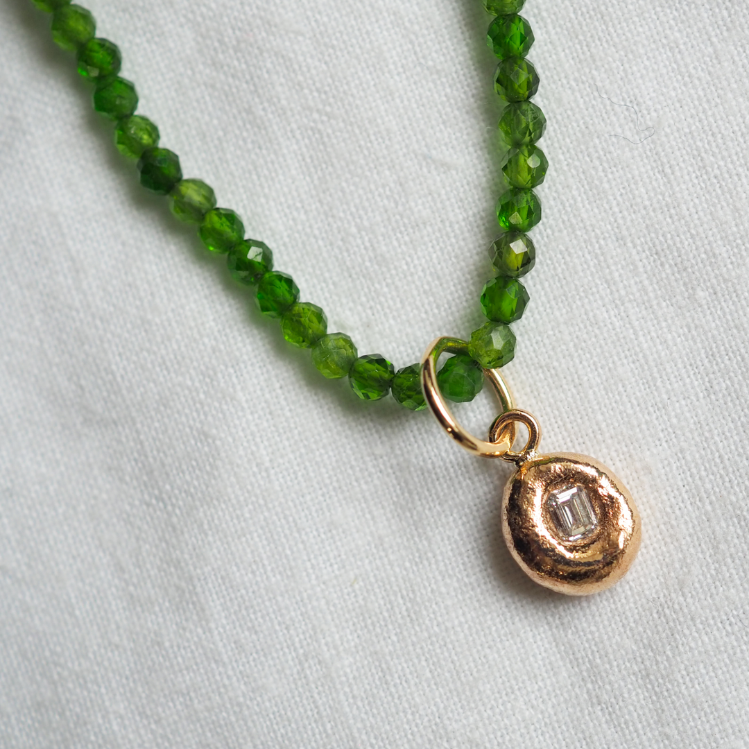 Chrome Diopside Orbit Bead Necklace