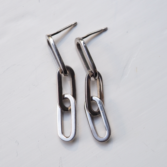 Florence White Gold Earrings - Sample