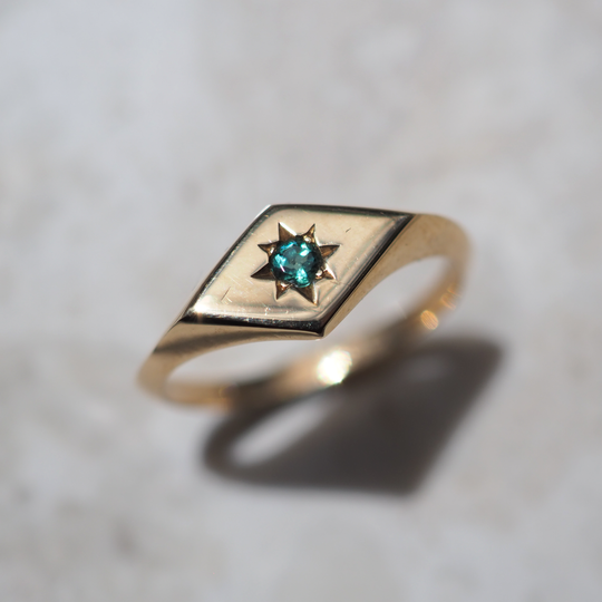 Tourmaline Kite Signet Ring - End of Line