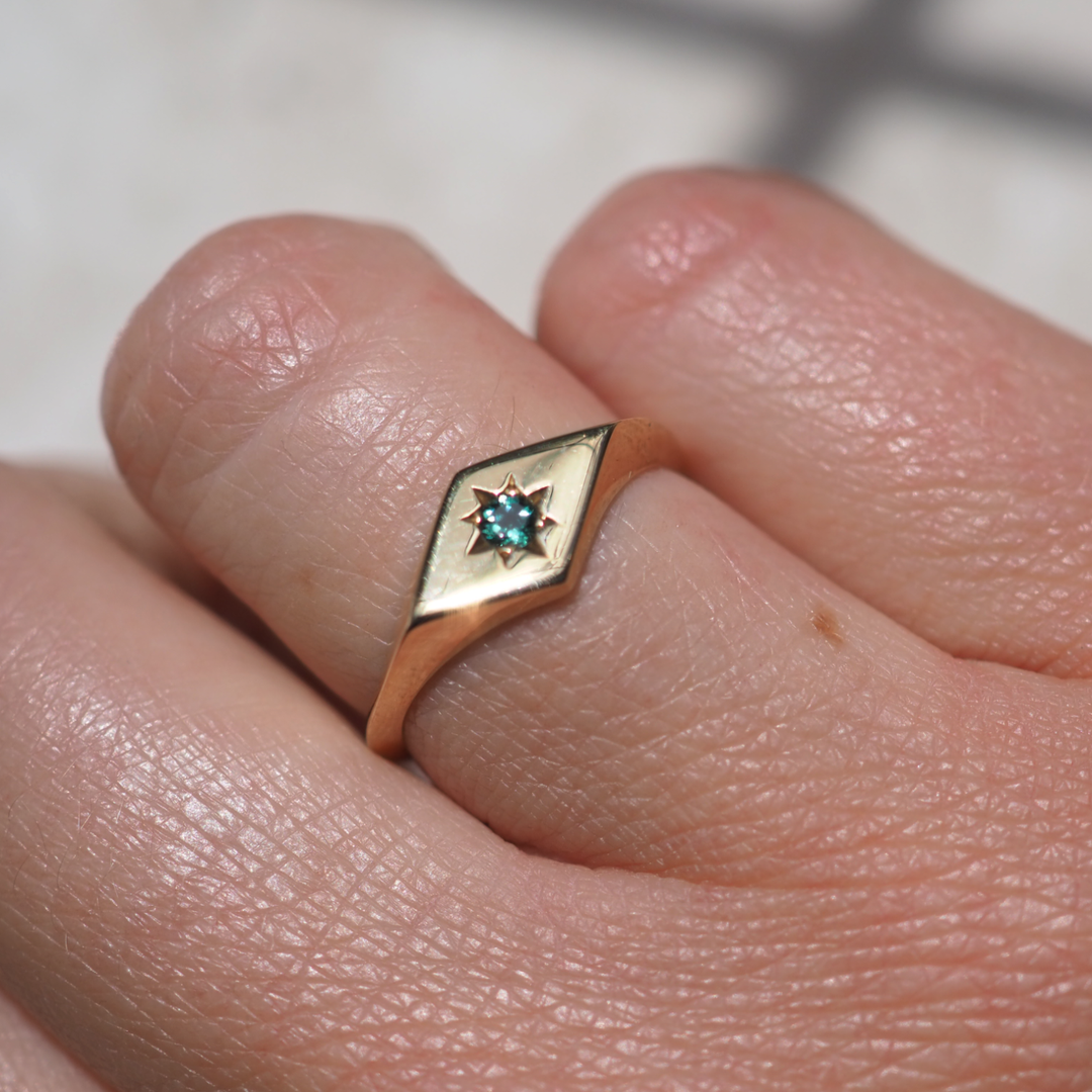 Tourmaline Kite Signet Ring - End of Line