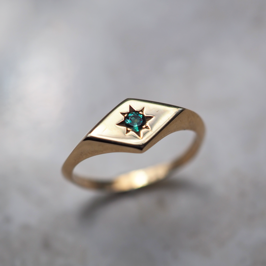 Tourmaline Kite Signet Ring - End of Line