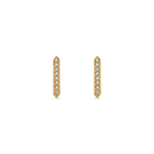 Diamond Pinnate Studs