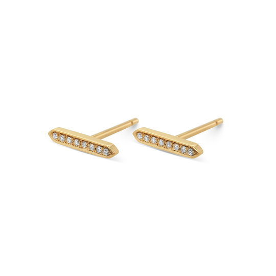 Diamond Pinnate Studs